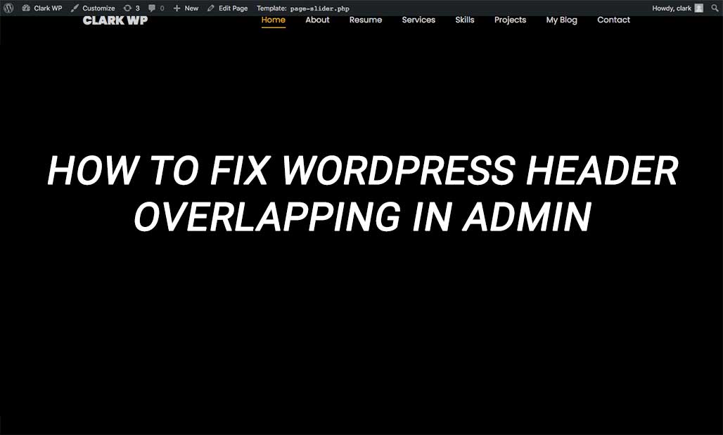 How to fix WordPress Header Overlapping in admin