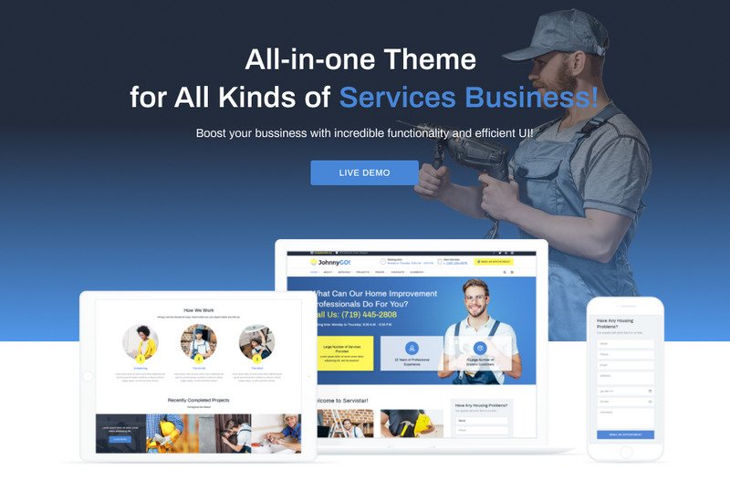 JohnnyGo Home Services WordPress Theme