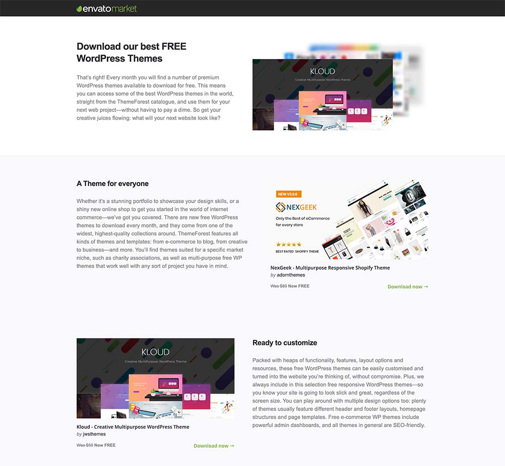 Download our best FREE WordPress Themes