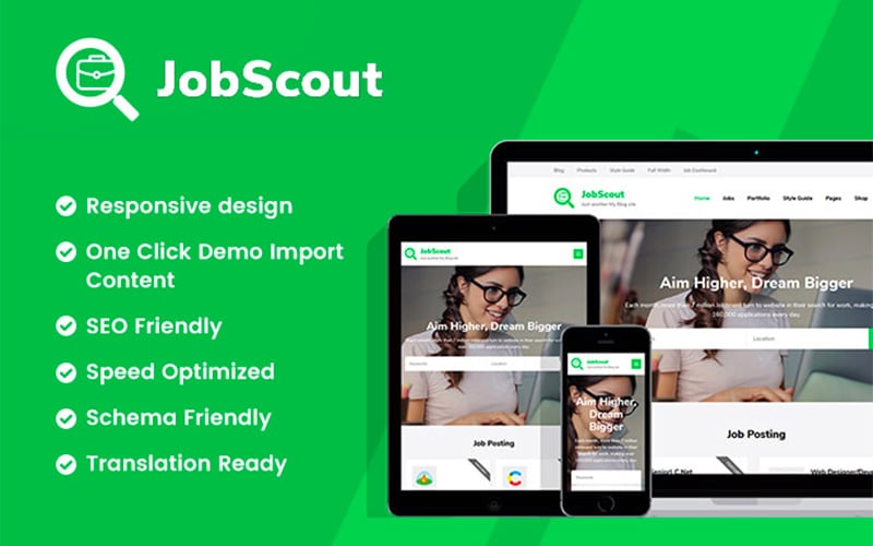 job scout job portal WordPress theme