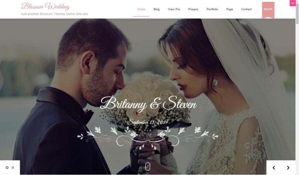 Blossom Wedding WordPress Theme