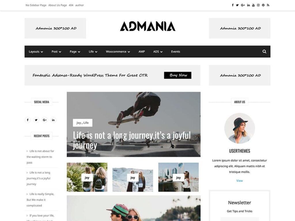 Admania WordPress theme