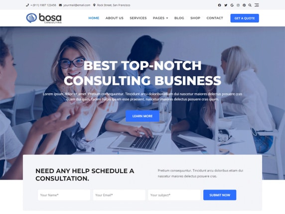Bosa consulting WordPress theme