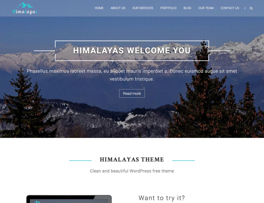 himalayas free wordpress theme