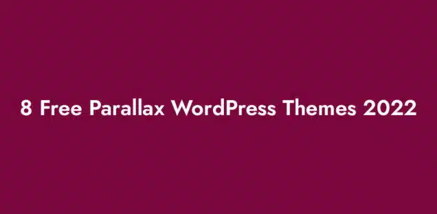 Free parallax WordPress Theme