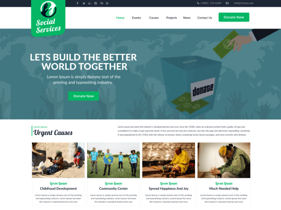 NGO Social Services WordPress Theme