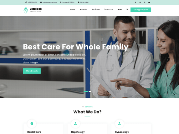 JetBlack Medical WordPress Theme