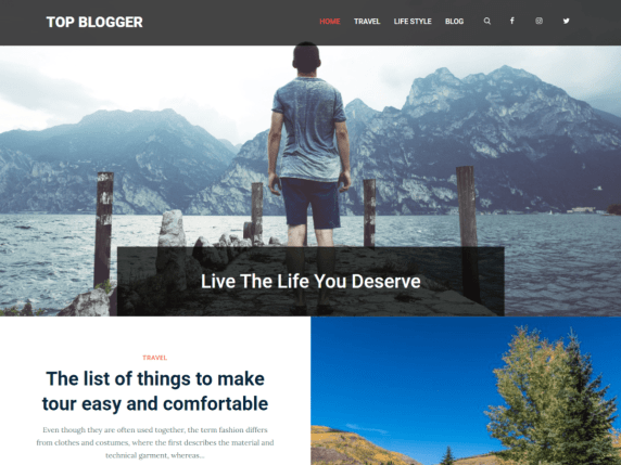 Top Blogger WordPress Theme